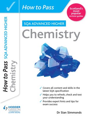 cover image of How to Pass SQA Advanced Higher Chemistry